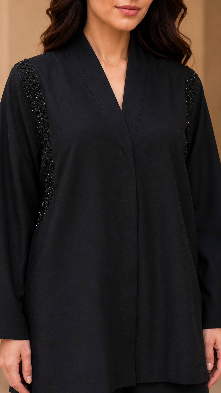 Noir Elegance – Embellished Black 2-Piece Suit