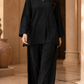 Noir Elegance – Embellished Black 2-Piece Suit