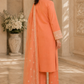 Peach Embroidered 3-Piece Suit