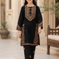 Black Embroidered 2-Piece Suit