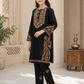 Black Embroidered 2-Piece Suit
