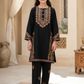 Black Embroidered 2-Piece Suit