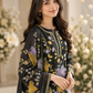 Midnight Bloom Embroidered 3-Piece Lawn Suit – Black Floral Elegance