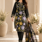 Midnight Bloom Embroidered 3-Piece Lawn Suit – Black Floral Elegance