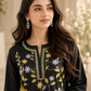 Midnight Bloom Embroidered 3-Piece Lawn Suit – Black Floral Elegance
