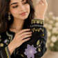 Midnight Bloom Embroidered 3-Piece Lawn Suit – Black Floral Elegance
