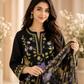 Midnight Bloom Embroidered 3-Piece Lawn Suit – Black Floral Elegance
