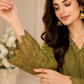 Olive Grace Embroidered 3-Piece Lawn Suit