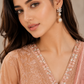 Elegant Peach Embroidered Lawn 3-Piece Suit with Printed Dupatta