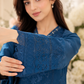 Royal Blue Embroidered Lawn 3-Piece Unstitched Suit with Printed Dupatta