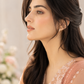 Elegant Peach Embroidered Lawn 3-Piece Suit with Printed Dupatta