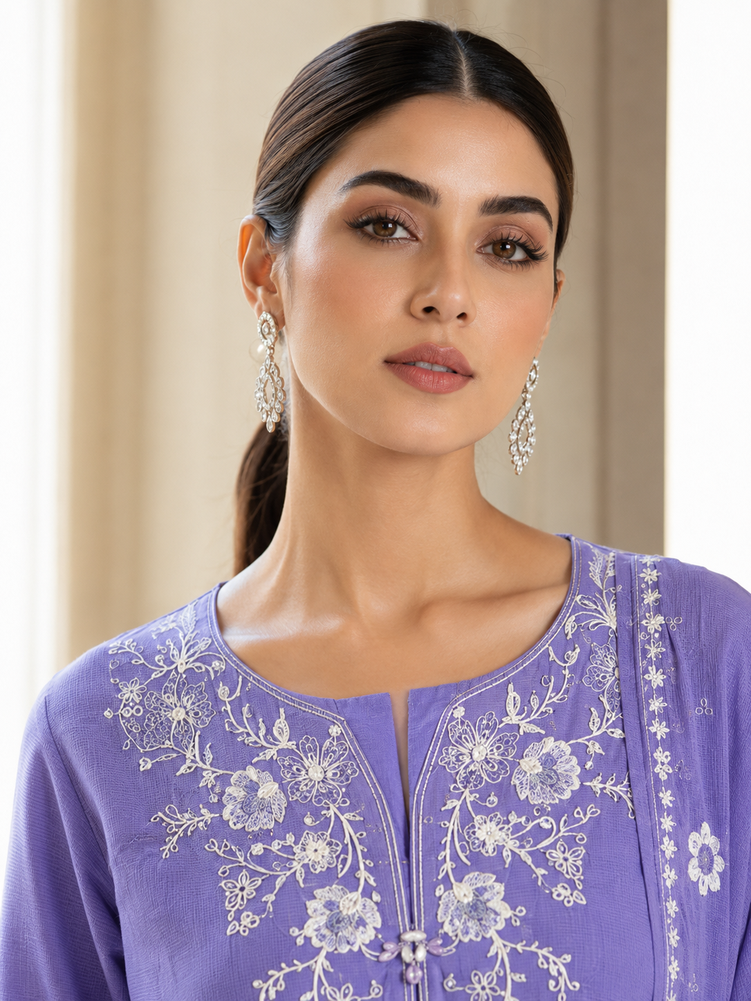 Embroidered Lawn 3-Piece Suit with Printed Dupatta