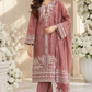 Dusty Rose Embroidered Lawn 3-Piece Suit with Printed Dupatta