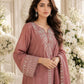 Dusty Rose Embroidered Lawn 3-Piece Suit with Printed Dupatta