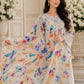 Floral Printed Lawn 3-Piece Suit with Embroidered Lace & Printed Dupatta
